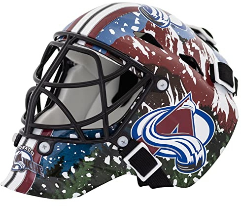 Franklin Sports Eishockey-Sammelartikel Torwart-Helm mini, Design: Logo Einer NHL-Mannschaft, Unisex, 7784F27, Colorado Avalanche, Einheitsgröße