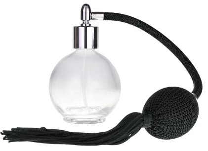 Black Tassel 78ml Classic Round Perfume Bottle Atomizer, Filling Funnel & Box Included (SF)