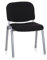 hjh OFFICE 704100 Besucherstuhl XT 600 Stoff Schwarz/Silber Konferenzstuhl gepolstert, stapelbar