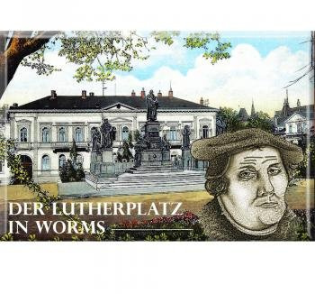 Kühlschrankmagnet - Lutherplatz in Worms - Gr. ca. 8cm x 5,5cm - 38290