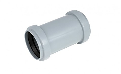 Push Fit Straight Coupler 50mm Sewage Coupling Waste Pipe Connector Muff