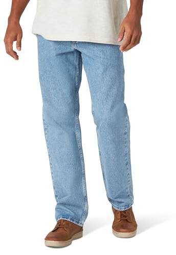 Wrangler Authentics Herren Classic 5-Pocket Relaxed Fit Cotton Jeans, Steinbleiche, 33W / 34L