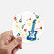 DIYthinker Gelb Gitarren-Musik-Muster Illustrieren Aufkleber 10Cm Wand Koffer Laptop Motobike Aufkleber 8Pcs Diameter 10cm Mehrfarbig
