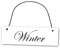 Homeyourself Metallschild Winter 25 x 8 cm aus Alu Verbund (Alu, Kunststoff) für In- und Outdoor Deko Schild Dekoschild Wandschild außen und innen