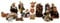 Unbekannt Krippenfiguren Set 13tlg mit Kleidern, Heilige Familie, Heilige 3 Könige, Engel & Hirten H.: 17cm Weihnachtskrippe Figuren Krippenzubehör Weihnachtsdeko