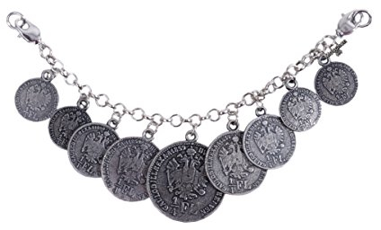 Trachten Charivari Herren Charivari Kette Schmuck Lederhosen Anhänger Accessoires Silber Münzen Jagd Bayern