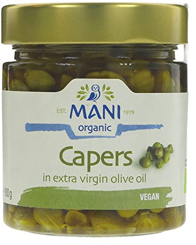 Mani Organic Capers in Extra Virgin Olive Oil 180 g