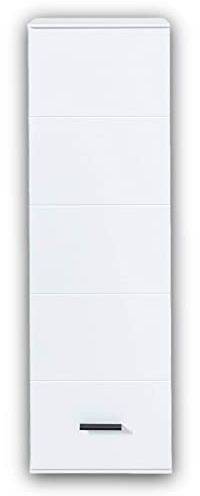 Stella Trading MEDIANA Hängeelement in Weiß matt - Moderner Hängeschrank mit viel Stauraum für Ihr Wohnzimmer - 40 x 125 x 36 cm (B/H/T)
