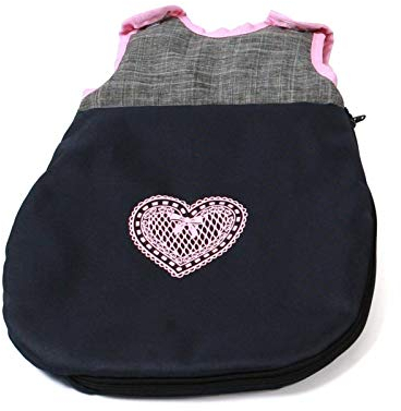 Bayer Chic 2000 794 26 Puppen Bola, Schlafsack für Babypuppen, Melange grau-Navy, blau