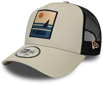 New Era Florida Cap Verstellbar Trucker Kappe Sommer Patch Usa Beige - One-Size