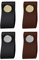 Natural Goods Berlin Möbelgriffe SCHLUPPE echtes Leder Design Möbelknöpfe Metall Möbelknauf Türgriff Schränke, Kommode, Sideboard Küchenfront Schubladengriff Wandhaken (10, Schwarz/Gold (gebürstet))