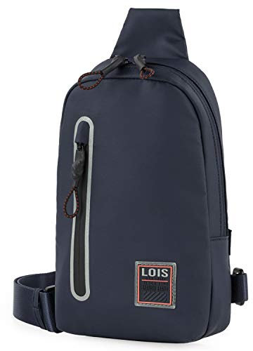Lois - Umhängetasche Herren Klein mit verstellbarem riemen - Herren Umhängetasche Klein hergestellt aus hochwertigen Materialien - Dauerhaft Kleine Umhängetasche Herren - Herrentasche Zum, Marine Blau