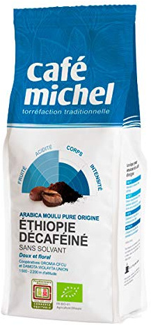 Café Michel - Décaféiné Moulu Sans Solvant Ethiopie 250G - Vendu par unité