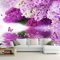 YXTSmurals 3D-Vlies Fototapete Lila Mode Blumen 3D Fototapete Moderne Wanddeko Wandbilder Moderne Wand Tapete Wohnzimmer Schlafzimmer Büro Flur Dekoration