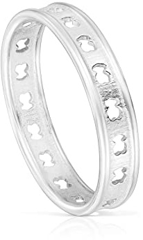 TOUS Ring aus Sterlingsilber für Damen mit Bärenmotiv Gr. 12, elegant und modern, Kollektion Bear Row
