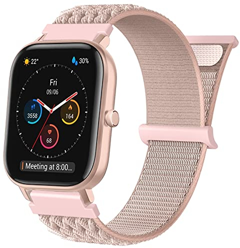 Kompatibel mit Amazfit GTS 4 Mini Armband, 20mm Nylon Sportarmband Uhr Ersatzarmband für Amazfit GTS 4, GTS 4 Mini, GTS 2, GTS 2 Mini, GTS 3, Amazfit Bip, Bip 3, Bip3 Pro, Bip U, Bip U Pro, GTR Mini