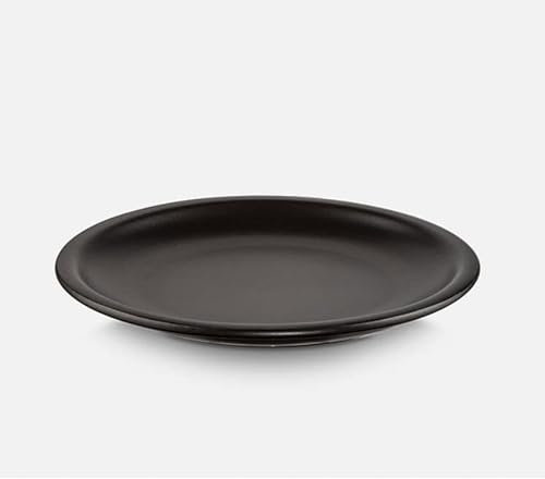 Plato plano negro - D 25 cm