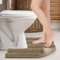 JARITTO Badezimmerteppich rutschfest Wc Vorleger mit Ausschnitt Podest für Toilette Toiletten-Sockelmatte Waschbar Badvorleger Badematte Mikrofaser Saugfähig - U-Förmige 51 x 51 cm (Graubeige)