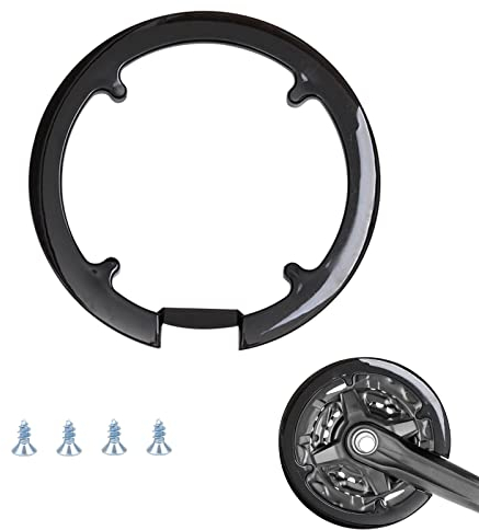 Floatdream Cubre Plato Bicicleta, Cubrecadena Plástico Bicicleta, Disco Cubrecadena 8 Agujeros, para 42 44 Dientes Bicicleta Mountain Bike (Negro)