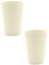 Magu 2 Nachhaltiger Biopolymer Becher (6 Farben) Farbe: naturweiß 100% Erdölfrei | Robust und Nachhaltig | Kunststoff Trinkbecher oder Zahnputzbecher | 2er Set weiß