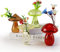 Pilzförmige Glasvase, Pflanzgefäße, klare Hydrokulturvase, Blumenpflanzen als dekorativer Tafelaufsatz, Tischdekoration, Zuhause, Hochzeit, Party (4 Farben), 4 Stück