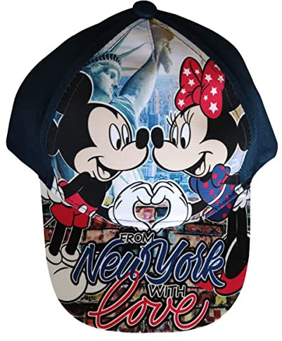Disney Mickey Maus Schirmmütze Kinder Kappe from New York with Love blau pink, Mädchen und Jungen (as3, Numeric, Numeric_54, blau)