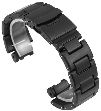 FFHAO Uhrenarmband für Casio G-Shock Protrek PRW-3000/6000/6100/3100 PRG-300 modifiziertes Kunststoff-Stahlverbundband, schwarzes Armband, Achat