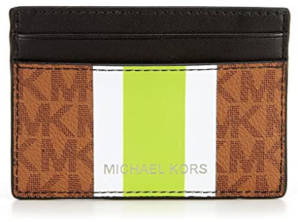 Michael Kors Mason Varsity Étui à cartes pour homme Motif rayures, L(39H1LMSD1B-8628)/V, One Size, Compacte