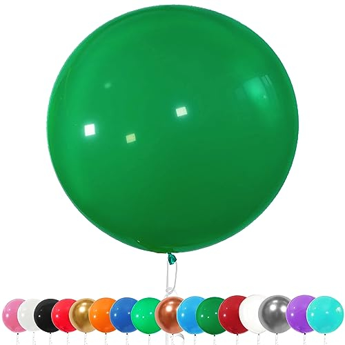 6 Stück Luftballons Gross, 36 Zoll Ballons Groß, Weihnachtsgrün Latexballon, Luftballons XXL Groß, Grosse Luftballons XXL, Latex Riesige Ballon, für Hochzeit Babyparty Geburtstag Party Deko(91 cm)