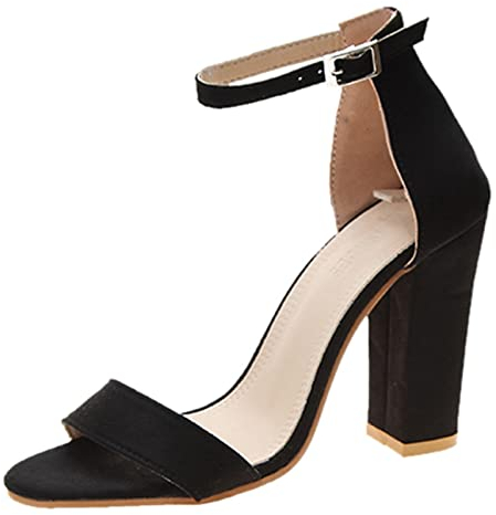 Fashion Toe Summer Heel Offene Sandalen High-Heel Thick and Spring Women's Suede Women's Sandalen Hohe Schuhe Damen Absatz Billig