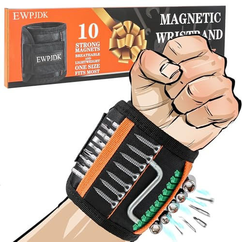 EWPJDK Magnetic Wristband for Holding Screws, Drilling Bits, Nails, Gifts for Men Father's Day Gift Christmas Gifts for Dad Birthday Gifts for Men Dad Gadget Gifts for Husband