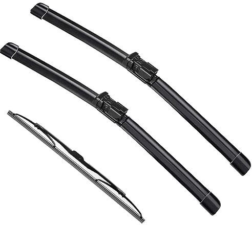 Limpiaparabrisas de coche compatible con SEAT Ibiza 6L 2006-2008, limpiaparabrisas trasero delantero de coche, limpiaparabrisas de goma suave, parabrisas automático de 21 +19 + 14 2005 2006 2007 (