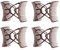 Lot de 4 pinces à cheveux élastiques à double peigne extensibles pour cheveux épais Peignes magiques vintage réglables Accessoires de coiffure Café