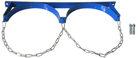 Gas Cylinder Bracket Tank Holder Support Chain Supported Reinforced Gas Cylinder Holder Gas Tank Wall Holder, Double Blue
