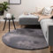 Flauschiger Teppich Rund - Cozy Anthrazit - Polyester - Kurzflor - Einfarbig - Waschbar in Waschmaschine - Modern - Wohnzimmer, Esszimmer, Kinderzimmer, Schlafzimmer - Carpet