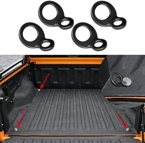 deemars 4PCS Anneaux de Sangle D'arrimage Crochets d'ancrage D'arrimage, Ancre D'arrimage Robuste et Durable, Ancrage de Sangle en Acier Inoxydable Universel pour Garage, Camion, Remorque (4PCS)
