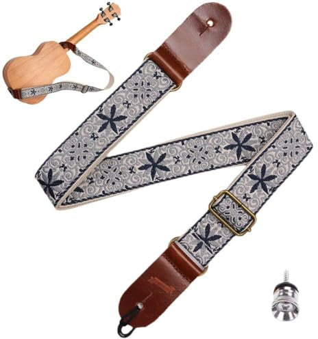 Vintage-gitarrengurt Für Akustik- Und E-Gitarren, Längenverstellbarer, Bestickter Gitarrengurt Für -, Elektro- Und Akustikgitarren