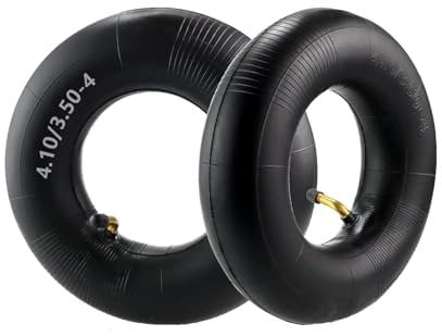 Ompinda 2 Pack 4.10/3.50-4 Universal Tire Inner Tubes with Bent Valve Stem Inner Tube Replacement for Wheelbarrows, Lawn Mowers, Trailers, Golf Cart