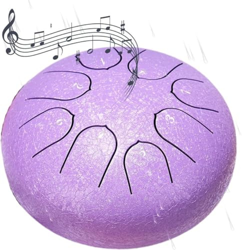 Forget Worry Drum - Beruhigende Garten-Regentrommel, 6 Zoll, schafft Ruhe(Purple)