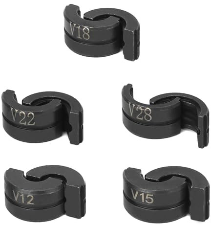 QWORK® Ganascia Pressatrice V Contorno, V12/15/18/22/28 mm per Pinze a Pressare