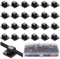 110 Piezas negro Clips Autoadhesivos para Cables, Organizador de Cables de Gestión Autoadhesivos, Cable Abrazadera Soporte de Alambre para Cables TV, PC, Laptop, Escritorio, Hogar, Oficina