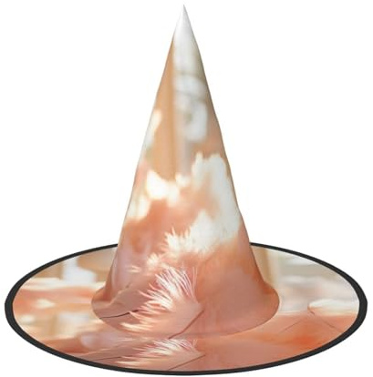 LIXLZH Tanzender Hut mit Federaufdruck, Partyzubehör, Kostümzubehör, Zauberer, Maskerade, Halloween, Hut mit Spitzhut