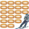 Skibremsenhalter,Skibindungsgummibänder, 20X elastische Skigurte Gummi, Snowboard-Bindungsgurte, Ski-Tuning-Set, Winter-Outdoor-Sport-Ski-Zubehör für mehr Sicherheit und Spaß