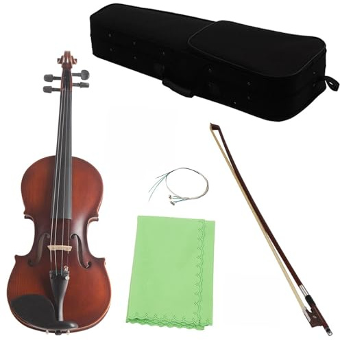 Violine Massivholz-Geige Für Anfänger Für Üben Des Geigenspiels 4/4-1/8 Violine Mit Geigenkoffer(4/4)