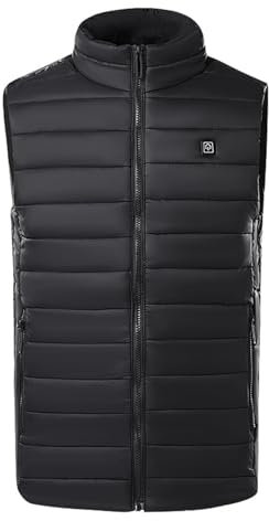 TYUIOP Heated Gilet for Men - Electric Body Warmer Mens Heated Gilet with Battery Pack Bottoms Gloves for Men Work Body Warmer Mens with Power Bank Battery Powered