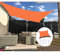 Sonnensegel, 3 x 6 m, rechteckig, wasserdicht, mit 95 % UV-Block, ideal für Markise, Garten, Strand, Terrasse, inklusive kostenlosem Seil, Orange