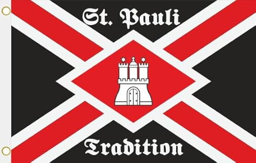 U24 Flagge Fahne St. Pauli Tradition Hissflagge 90 x 150 cm