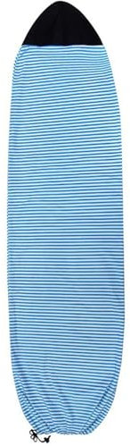 51buyoutgo Surfbrett-Sockenabdeckung, 2,4 m, schnell trocknend, Stretch-Surfbrett-Tasche mit Kordelzug und gepolstertem Nasenschutz, Surfzubehör, Paddel-Surfboard-Hülle, 230 x 50 cm, Blau