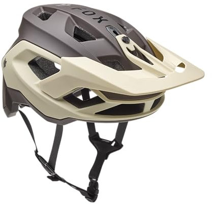 Fox Racing Speedframe Helmet 5050, CE – MTB Fahrradhelm – MIPS Schutz – verstellbares Visier – optimierte Belüftung – herausnehmbares Innenfutter – verstellbare Passform – Cream, Größe: L