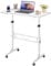 HOMIDEC Höhenverstellbarer Schreibtisch mit Rollen, Tisch Computertisch Stehpult Schreibtisch Höhenverstellbar für Walking Pad Laufband für Zuhause, PC Tisch Klein für Home Office, 80 x 40 cm, Weiß